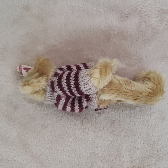Chelsea, 9" Ty Attic Treasure Teddy Bear 🧸 Red/Beige Striped Sweater, NWT - Picture 10 of 11
